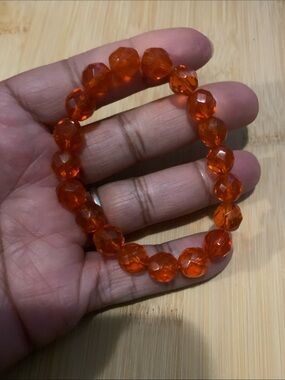 New Orange Vintage Crystal Stretch Bracelet unisex